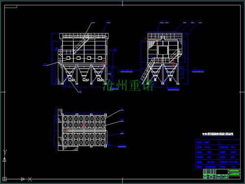 煤粉脉冲袋式除尘器CAD图纸