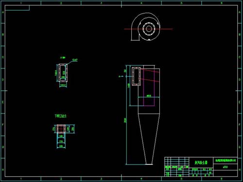 ø800旋风除尘器CAD图纸